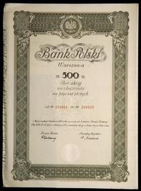 5 akcji na 500 złotych 1.04.1934, Bank Polski