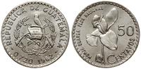 50 centavos 1962, Gwatemala, srebro próby '720',