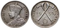 6 pensów 1935, Londyn, srebro próby '925', monet