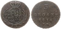 3 grosze polskie 1814, Warszawa, odmiana z otwar