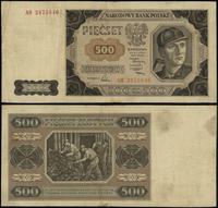 500 złotych 1.07.1948, seria AN, numeracja 38758