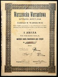 akcja na 25 złotych 1928, Warszawska Warrantowa 