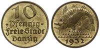10 fenigów 1932, Berlin, Dorsz, pięknie zachowan