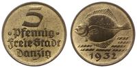 5 fenigów 1932, Berlin, Flądra, bardzo ładnie za