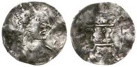 denar 1002-1024, Aw: Głowa w koronie radialnej w