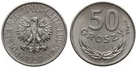 50 groszy 1957, Warszawa, PRÓBA NIKIEL, wklęsły 
