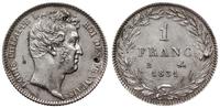 1 frank 1831 B, Rouen, z prawej strony ślad po d