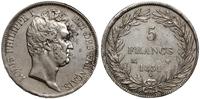 5 franków 1831 MA, Marsylia, srebro 24.95 g, rza