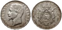5 franków 1856 BB, Strasburg, srebro 24.98 g, Da