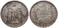 5 franków 1872 A, Paryż, srebro 24.89 g, nakład 