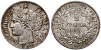 2 franki 1871 A, Paryż, srebro 10.05 g, delikatn