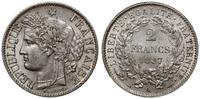 2 franki 1887 A, Paryż, srebro 10.00 g, piękne, 