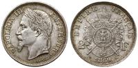 2 franki 1869 A, Paryż, srebro 9.98 g, ładnie za