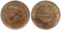 Francja, 5 centimes, 1887 A