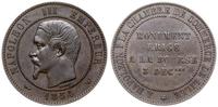 Francja, token - 10 centimów, 1854