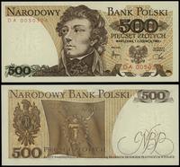 500 złotych 1.06.1982, seria DA, numeracja 00503
