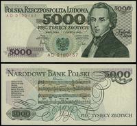 5.000 złotych 1.06.1982, seria AD, numeracja 010