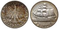 2 złote 1936, Warszawa, Żaglowiec, ładnie zachow