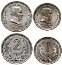 lot 2 monet 1953, Londyn, 1 centesimo oraz 2 cen