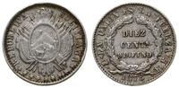 10 centavos 1878, Potosi, srebro próby 900, KM 1