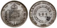 500 reis 1858, Rio de Janeiro, srebro próby 917,