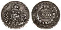 200 reis 1857, Rio de Janeiro, srebro próby 917,
