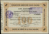 Polska, list zastawny 8-cio procentowy na 100 złotych, 1.07.1927