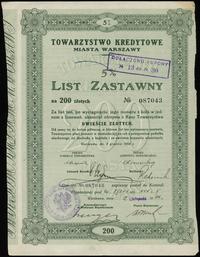 Polska, 5-cio procentowy list zastawny na 200 złotych, 05.12.1924