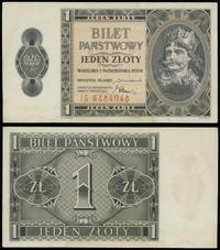 1 złoty 1.10.1938, IG 6484048, zażółcenie papier