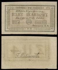 4 złote polskie 4.09.1794, seria 1-Y, Lucow 43y 