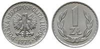 1 złoty 1974, Warszawa, piękny, Parchimowicz 213