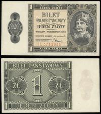 1 złoty 1.10.1938, seria IG, numeracja 6484997, 