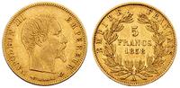 5 franków 1858/A, złoto 1.61 g