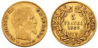 5 franków 1860/BB, złoto 1.58 g