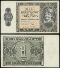 1 złoty 1.10.1938, serai IG, numeracja 6457495, 