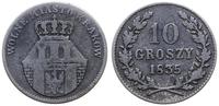 10 groszy 1835, Wiedeń, ciemna patyna, Bitkin 2,