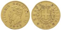 10 lirów 1863, Turyn, złoto 3.20 g, Friedberg 15