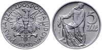 5 złotych 1959, Warszawa, Rybak , aluminium, pię