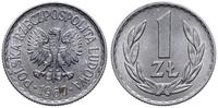 1 złoty 1967, Warszawa, aluminium, rzadki roczni