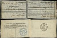 Polska, kwit i awizacya zapłaty podatku w wysokości 70 złotych, 6.07.1863