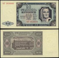 20 złotych 1.07.1948, seria KF 2638886, minimaln