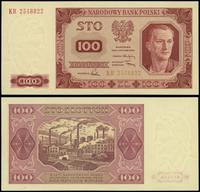 100 złotych 1.07.1948, seria KR 2548822, minimal