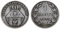1 złoty 1835, Wiedeń, Bitkin 1, Plage 294