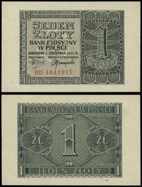1 złoty 1.08.1941, seria BD 4041917, wyśmienite,