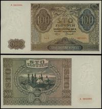 100 złotych 1.08.1941, seria A 3802684, wyśmieni