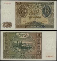 100 złotych 1.08.1941, seria D 0898361, delikatn