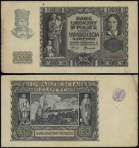 20 złotych 1.03.1940, seria L 2086450, na stroni