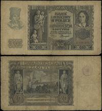 20 złotych 1.03.1940, seria F 1581979, na stroni
