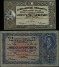 5 i 20 franków 20.01.1949, serie 41K 005909 i 25
