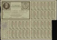 Polska, obligacja 4% Państwowej Pożyczki Premiowej na 1.000 marek polskich, 1920